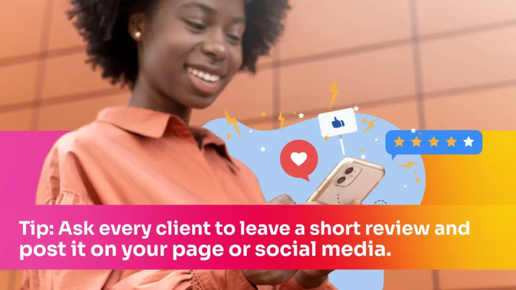 Service provider using Gebeya Jitume to manage client reviews and grow a small business in Kenya