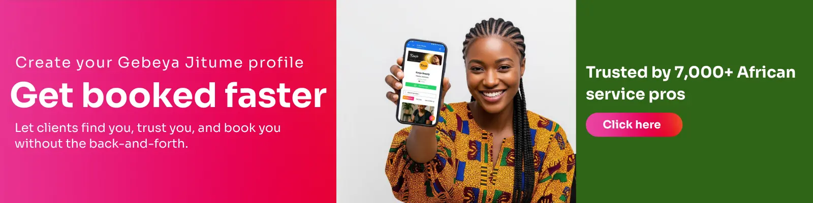 Gebeya Jitume freelancer booking system in Kenya